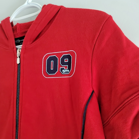 Thyme Maternity Women's Short Sleeve Hoodie Sweater Size M - Picture 3 of 13